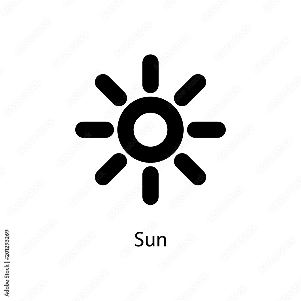Poster sun icon. element of minimalistic icon for mobile concept and web apps. signs and symbols collection