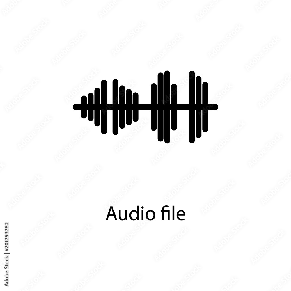 Poster audio wave icon. element of minimalistic icon for mobile concept and web apps. signs and symbols col