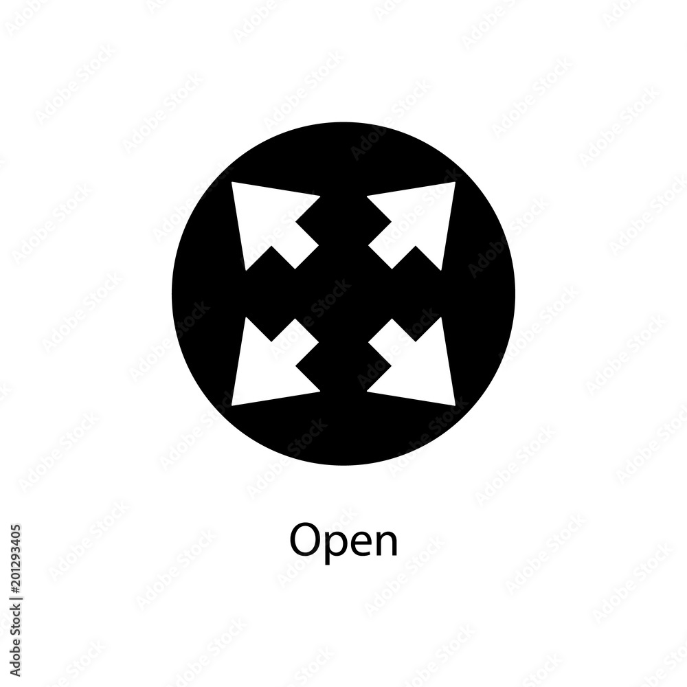 Poster open sign icon. element of minimalistic icon for mobile concept and web apps. signs and symbols coll