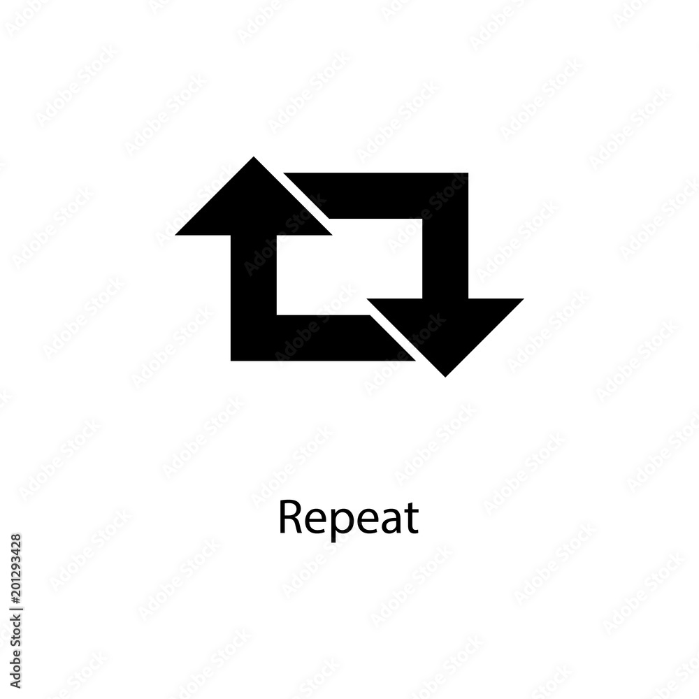Poster repeat sign icon. element of minimalistic icon for mobile concept and web apps. signs and symbols co