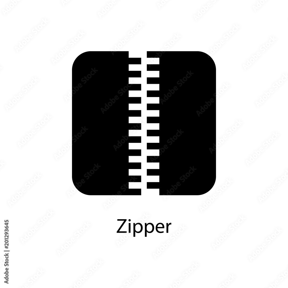 Aufkleber zipper icon. element of minimalistic icon for mobile concept and web apps. signs and symbols collect