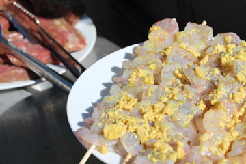 shrimp on grill