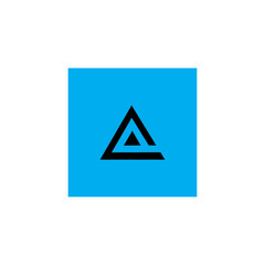 letter A in a triangle logo vector