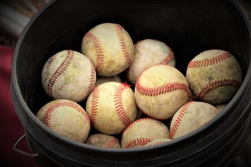 Baseballs in a Bucket