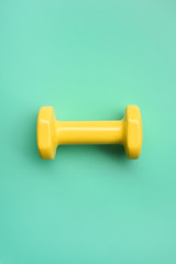 close up of dumbbell for background