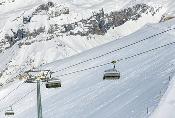 A wintertime view on Mt. Titlis in Switzerland