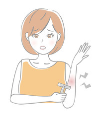 女性　カミソリ負け