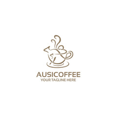 australian coffee logo template