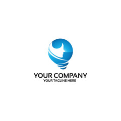 bulb smart logo template