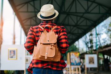 Beautiful Asia woman traveler, travel concept.