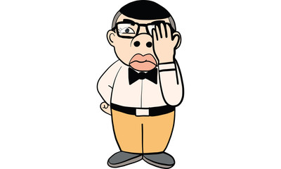 man action cartoon, vector