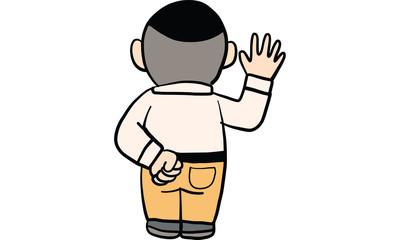 man action cartoon, vector