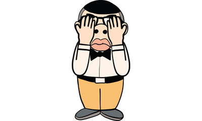 man action cartoon, vector