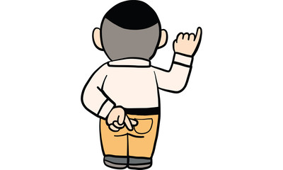 man action cartoon, vector