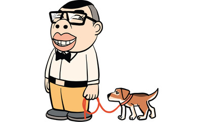 man action cartoon, vector