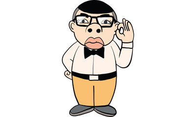 man action cartoon, vector