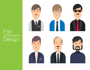 Men illustration avatar Vector set