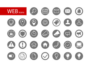 Vector set of web icons.
