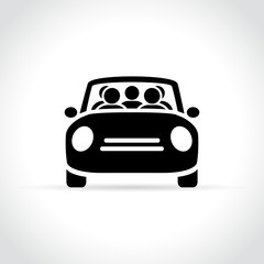 carpooling icon on white background
