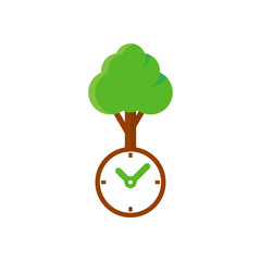 Time Tree Logo Icon Design