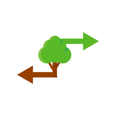 Transfer Tree Logo Icon Design