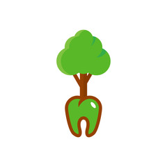 Dental Tree Logo Icon Design