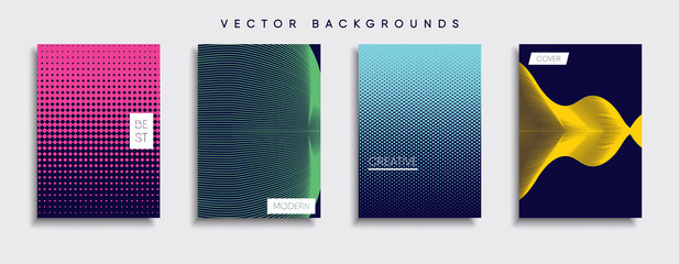 Vector cover designs. Future Poster template. Smartphone modern background set. © Tornado design
