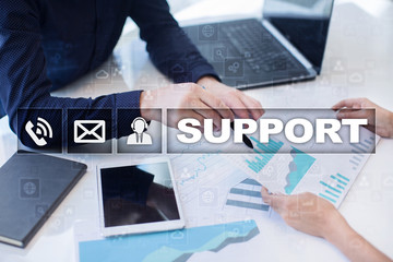 Technical support. Customer help. Business and technology concept.