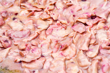 Close-up of cherry dumplings