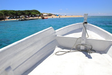 over to an uninhabited island