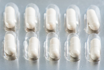 Close up of bubble wrapped capsules