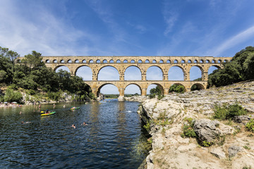 Pont du Gard aqueduct in Provence, south of France