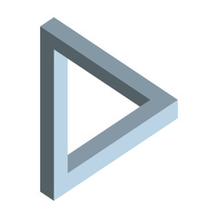 Spin, motion and optical illusion. Vector illustration of impossible shapes.