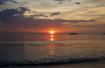 Fototapeta na wymiar sunset beach background