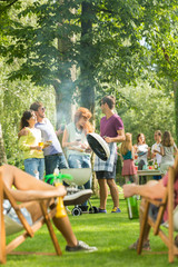 Grill party held in a park