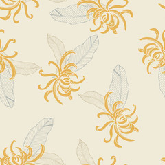 Abstract elegance pattern with floral background. © thitiphorn