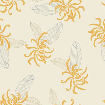 Abstract elegance pattern with floral background.