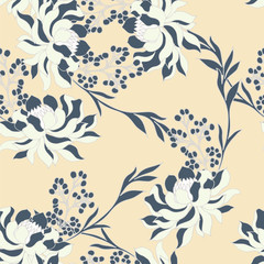 Abstract elegance pattern with floral background.