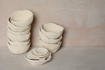 Handmade ceramic bisqued bowls