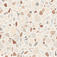 Fototapeta premium Terrazzo style. Seamless abstract pattern. Stone floor texture. Vector background.