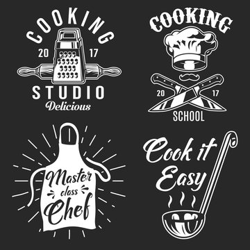 Set of cooking emblem