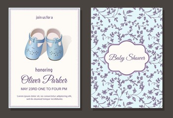 Invitation card, postcard baby shower