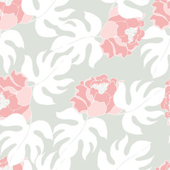 Abstract elegance pattern with floral background.