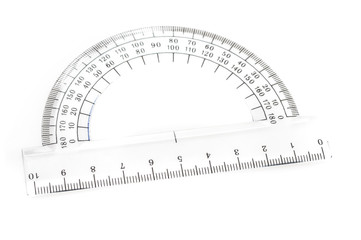 Protractor isolated on white