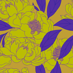 Abstract elegance pattern with floral background.