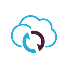 Cloud Transfer Icon Design