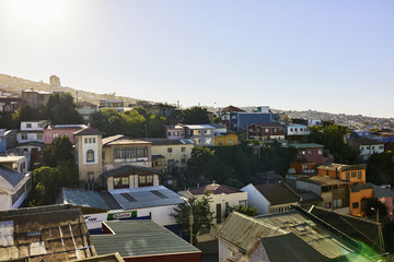 Fototapeta na wymiar Cerro Concepcion Neighborhood, Valparaiso Buildings and Architecture
