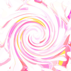Obraz premium Retro pink painted swirl of pastel colors background with colorful pink red and yellow tones