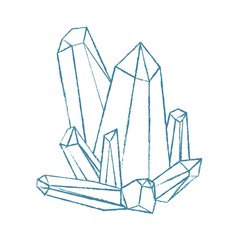 Abstract Crystals. Sketch. Vector illustration for your design.