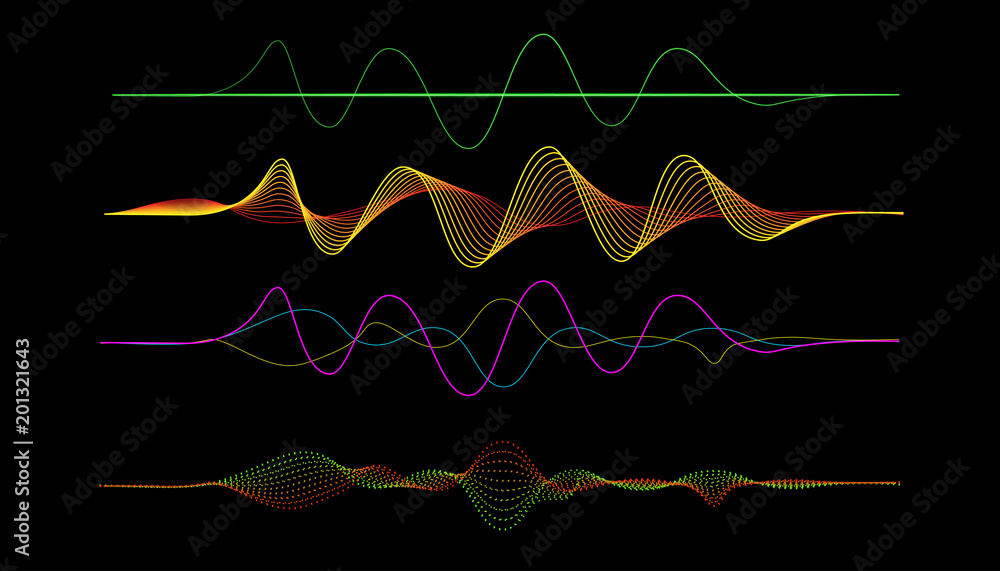 Canvas Prints vector of frequency audio music equalizer digital .digital music player waveform, hud for sound tech